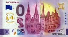 Zero Euro Note - 0 Euro Note - Duderstadt 2025-1 Anniversary