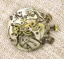 Landeron Cal 48 Vintage Chronograph Movement Signed Breitling balance wheel good
