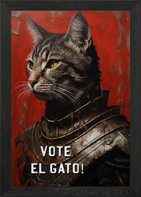 Die mächtige El Gato Katze gerahmtes Wandbild Poster Leinwanddruck Bild