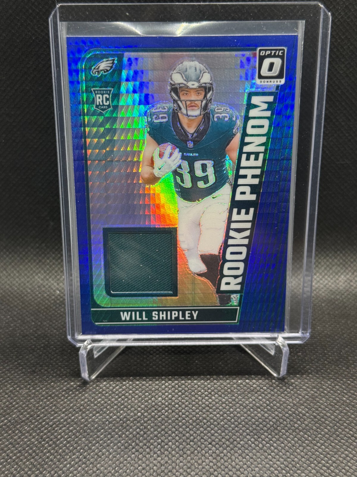 Will Shipley Panini Donruss Optic Rookie Phenoms Relics #RPBWSY Blue Hyper
