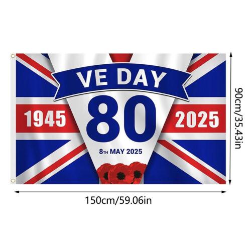 VE Day 80th Anniversary Flag 3'' X 5'' May 8, 2025 ✨p - Picture 11 of 11