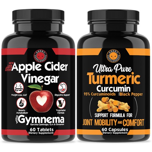Weight Loss Apple Cider Vinegar ACV + Turmeric Curcumin Healthy Fat
