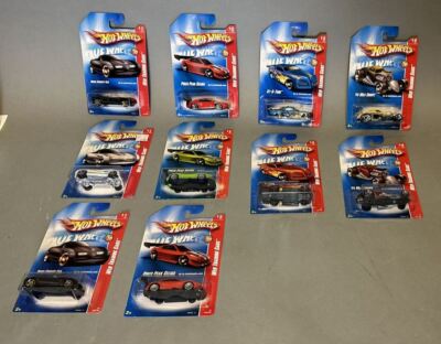 10 Hot Wheels Web Trading Cars No 11-14 Different Variations Unopened Old Stock