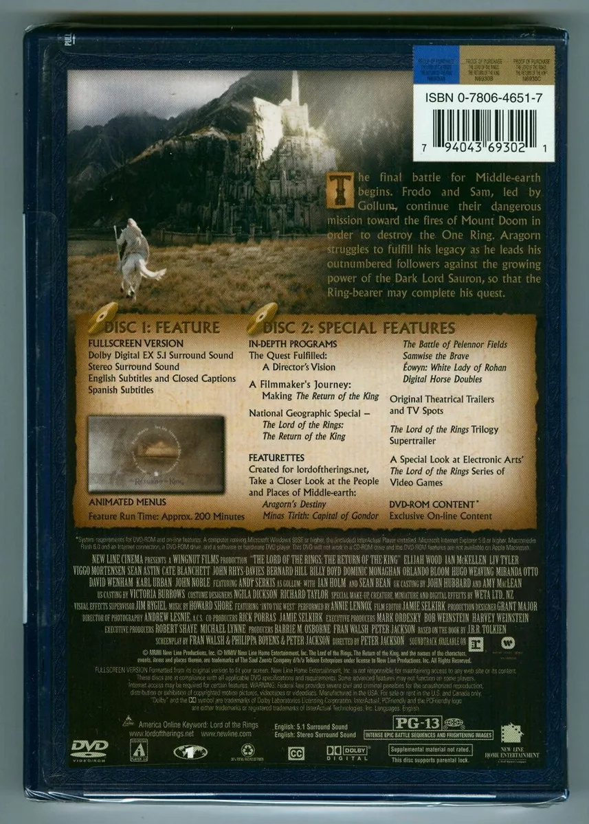  The Lord of the Rings: The Motion Picture Trilogy (Extended  Edition Blu-ray) : Elijah Wood, Ian McKellen, Viggo Mortensen, Sean Astin,  Liv Tyler, John Rhys-Davies, Orlando Bloom, Cate Blanchett, Billy Boyd