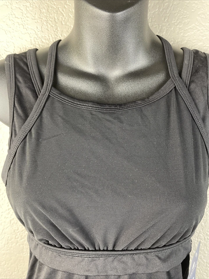 Top Protokolo de malla en capas negro talla M/L Foto 2 de 4