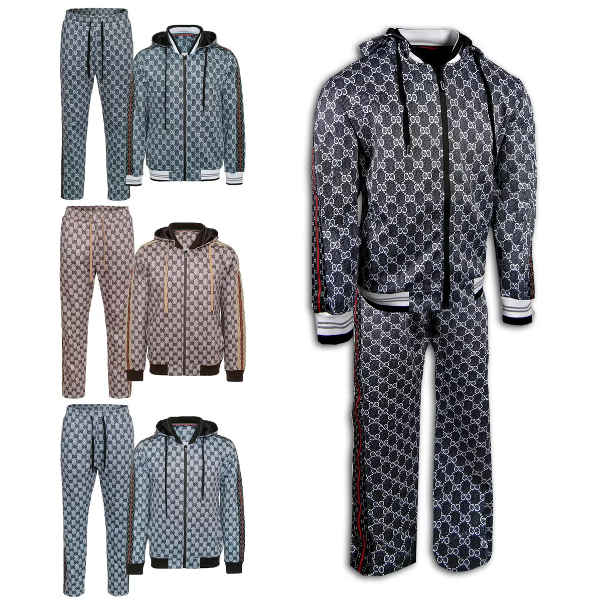 Designer Tracksuit Mens Hoodie Jacket Sweatpants Set Italian Body Prints Zip Up