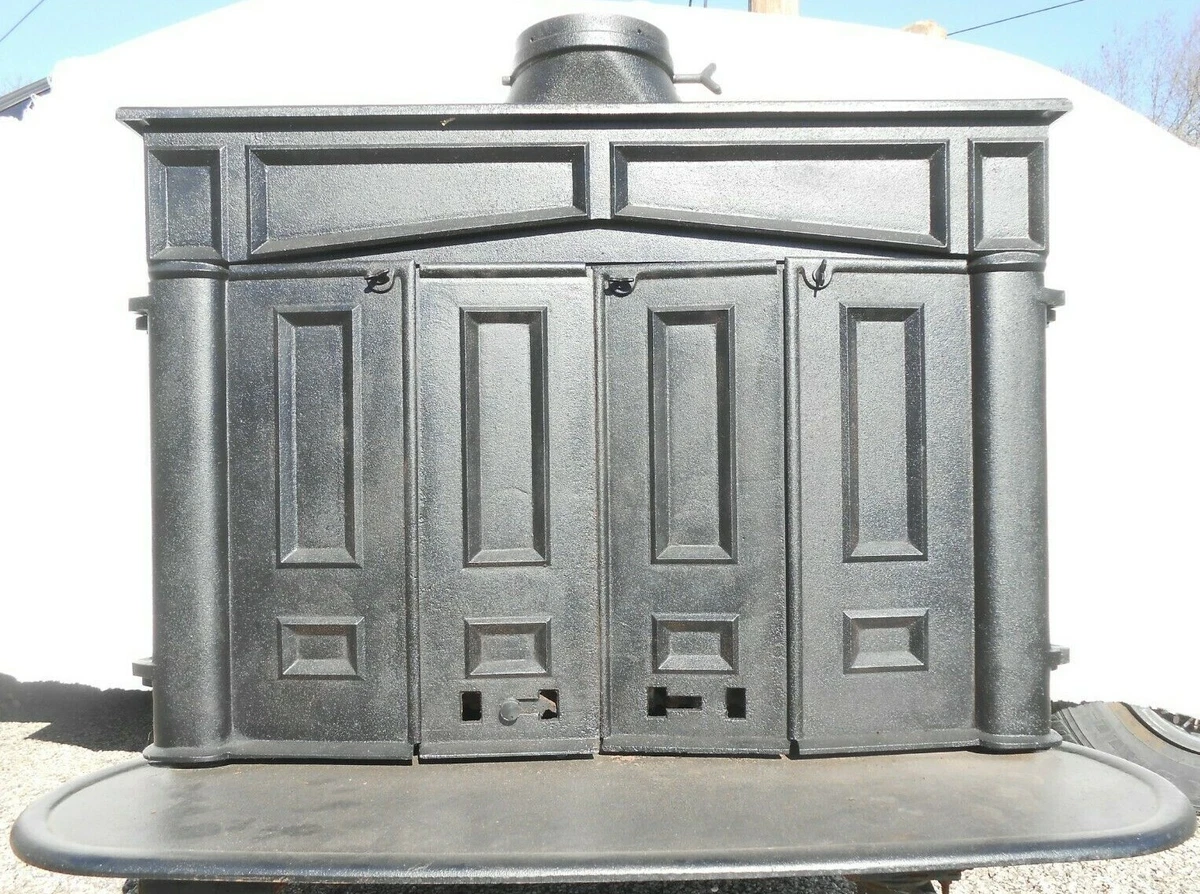 Vintage Ben Franklin Black Cast Iron Wood Burning Stove Pick-Up Only | eBay