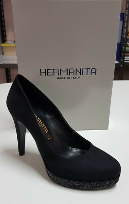 SCHWESTER. Elegantes Plateau Pumps Made in Italy Cam. Schwarz Gr.100 Gr. 39