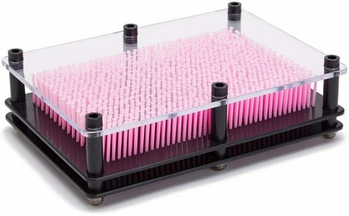 Classic 3D Pin Art Gadget Sculpture Picture Impressions Pink Children Kids Toy - Picture 3 of 7