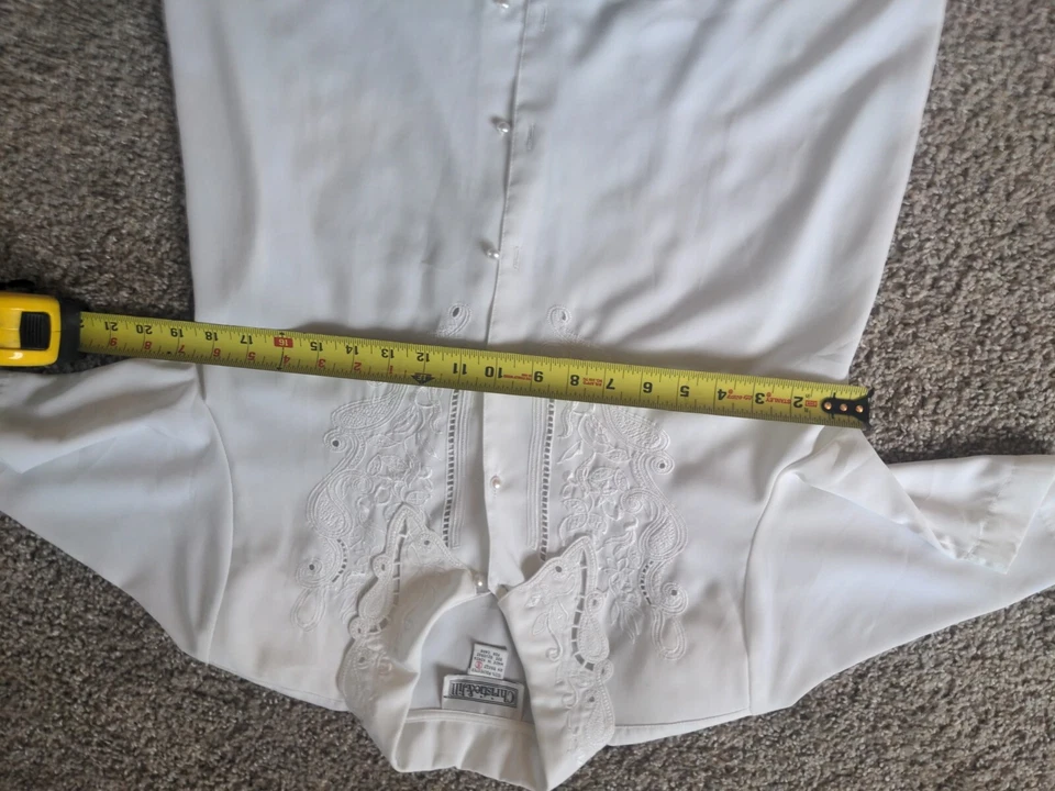 Blusa Vintage Christie & Jill Bordada Cuello Talla 8 Cottage Core Gma Core  Foto 4 de 4