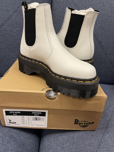 Buy Dr Doc Martens Quad Chelsea Boots Womens 6 EU 37 White 2976 Platform  Online in Nigeria. 185179313758