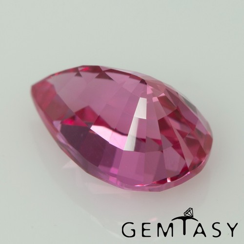 Cut stone - Sapphire Padparadscha Czochralski Pulled lab grown 9x6mm 1.61-1.90ct - Picture 4 of 4