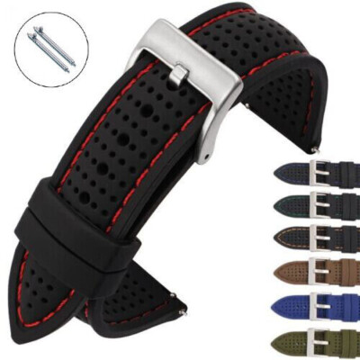 Quick Release Silicone Smart Bracelet Watch Band Strap 18 20 22 24mm Breathable