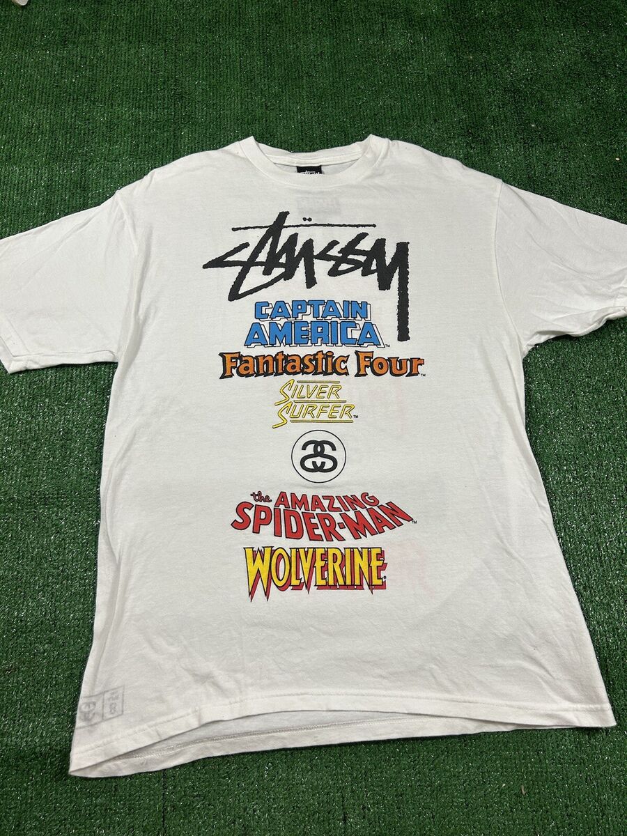 Vintage Stussy X Marvel 2011 Fantastic Four, Doom, Captain Vintage Stussy X Marvel 2011 Fantastic Four, Doom, Captain