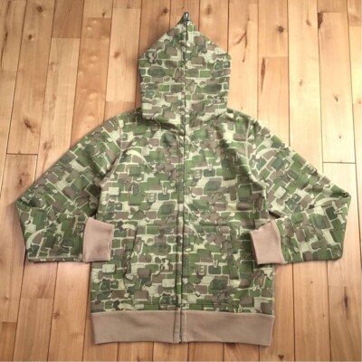 Reversible BAPE camo Full Zip Hoodie ape Green × Beige A Bathing Reversible BAPE camo Full Zip Hoodie ape Green × Beige A Bathing