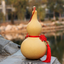 1X Natural Gourd Wine Water Bottle Feng Shui Calabash Pendant Ornament Cute Gift