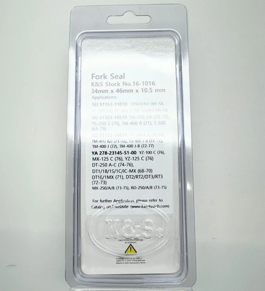 SELLOS DE HORQUILLA YAMAHA DT250 DT-250 DT1 DT2 DT3 RT2 RT3 Foto 2 de 3