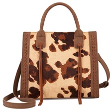 Wrangler By Montana West Purse Cowhide Purse Horsehair Tote Handbag Boho