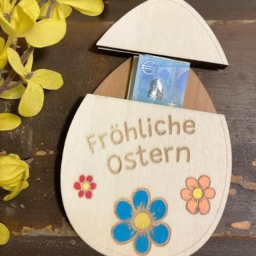 Easter Money Holder Cards Wooden Bunny Money Holder Gift Card Holder