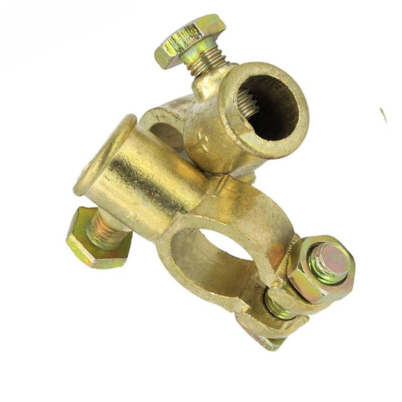 Paquete de 2 conectores de abrazadera de terminal de batería de coche SUV de 16 mm-18 mm poste superior de aluminio M8 Foto 4 de 4