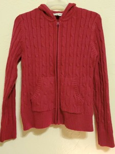 faded red zip up moletom com capuz