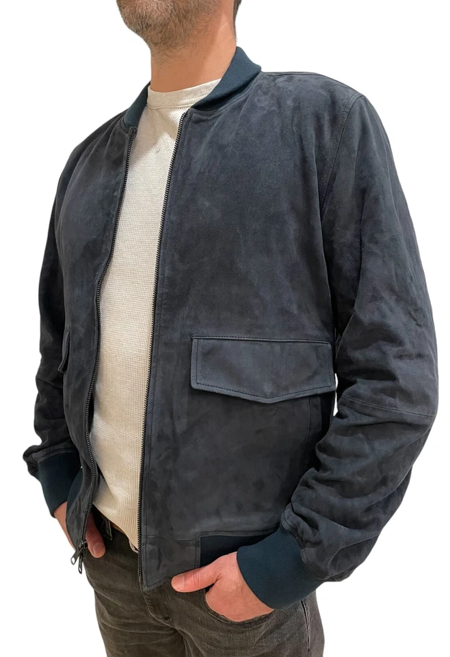 Chaqueta de cuero de gamuza genuina para hombre: Hecha y hecha a mano por Levi's - Hecha en Italia Foto 2 de 4