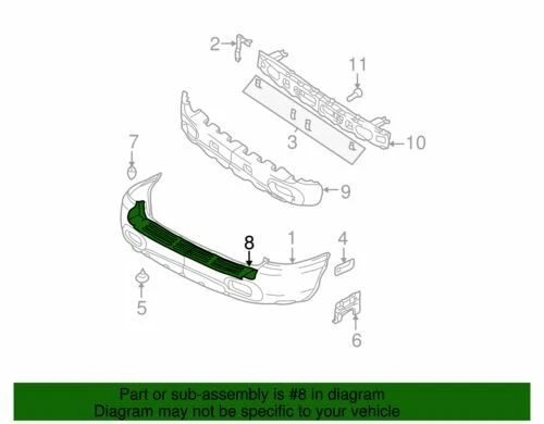 Genuine Hyundai 2005-2006 Santa Fe Rear Bumper Step Pad Assembly 86636-26800 - Image 2 of 2