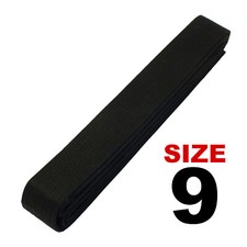 SIZE 9 Taekwondo Karate Martial Arts 2" Double Wrap MASTER'S BLACK BELTS