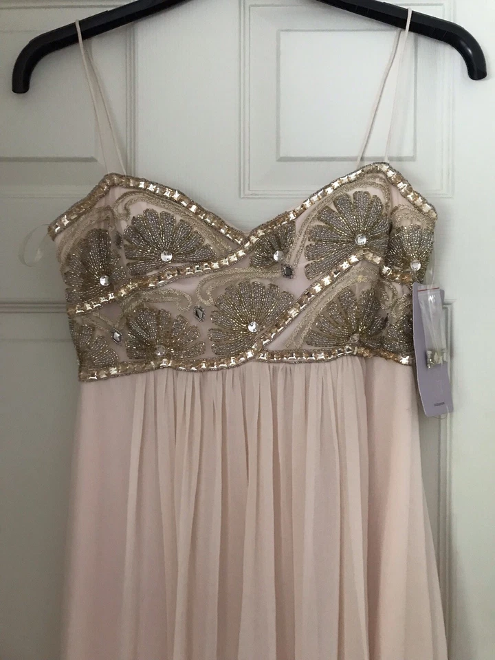 js collections Dress With Embellished Bust. Blush. Size 6 Tags On - Image 2 of 3