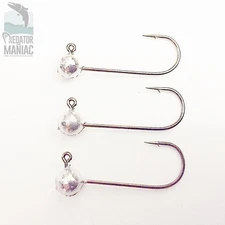 Mustad micro jig heads 1/0. 1,5-7g. pack of 3. perch ,drop shot , lrf,pike , 