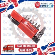 9PC OFFSET TAMPER PROOF L SHAPE SCREWDRIVER OFF SET BIT STAR TORX SOCKET ADAPTOR