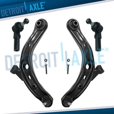 New 4pc Kit: Lower Control Arms + Ball Joints and Outer Tie Rod Links for Mazda