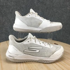 Skechers Shoes Womens 8.5 Viper Court Pro Sneaker White Lace Up Low Top SN172069