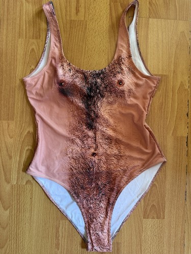 Hairy Man Swim Suit Funny Gag Gift Size Large NWOT