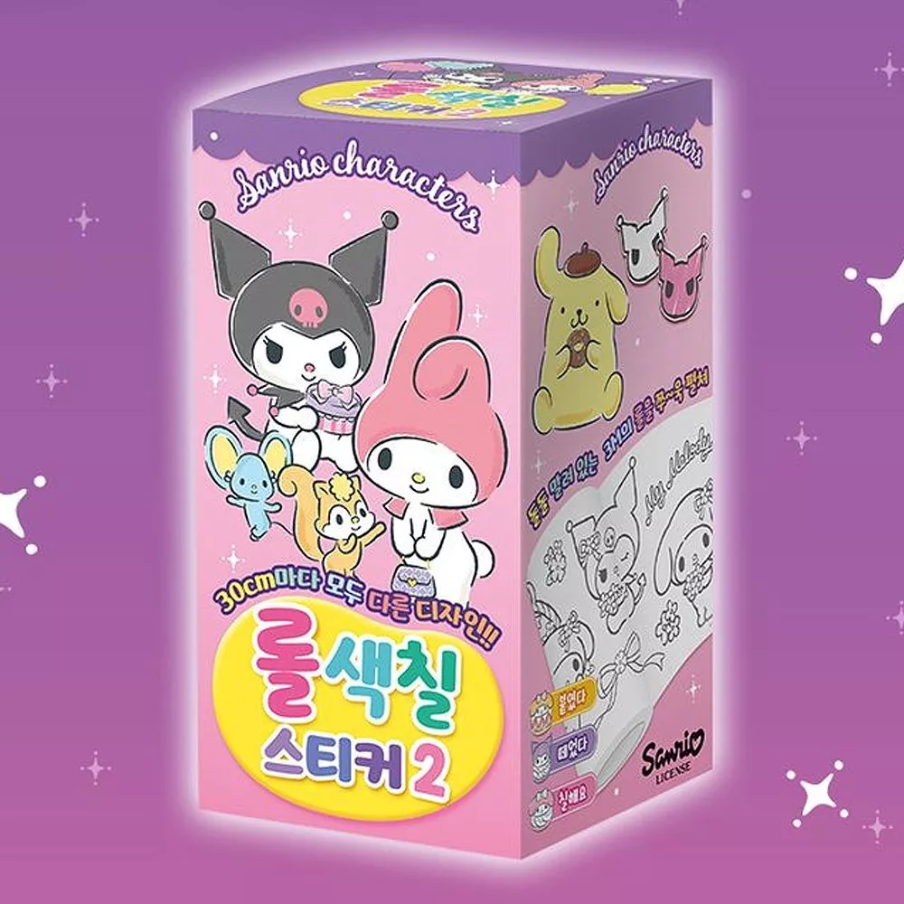 Compra online de Adesivos para colorir de rolo de personagens Sanrio 2