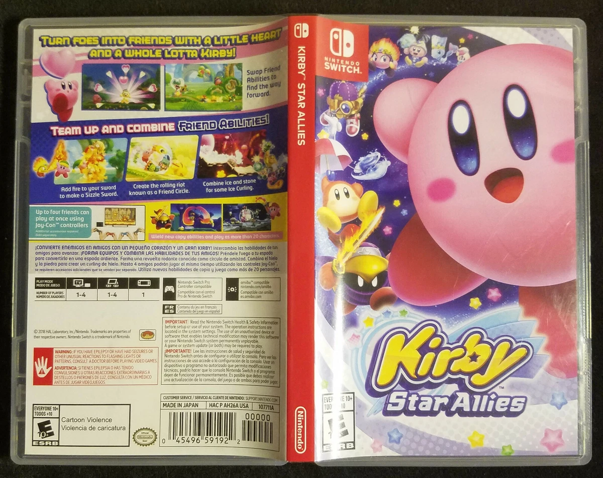 NO GAME** - Kirby Star Allies (Nintendo Switch, 2018) Case Only