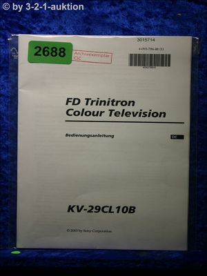 Sony Bedienungsanleitung KV 29CL10B Color TV (#2688)