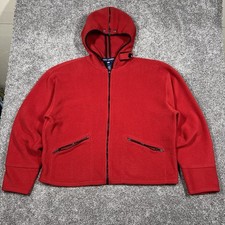 VTG 90s Polo Sport Ralph Lauren Snorkel Split Zip Hood Fleece Mens M Made in USA
