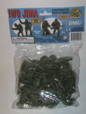 BMC WW2 IWO JIMA US Marines Plastic Army Men 36 American Soldier Figures 1:32