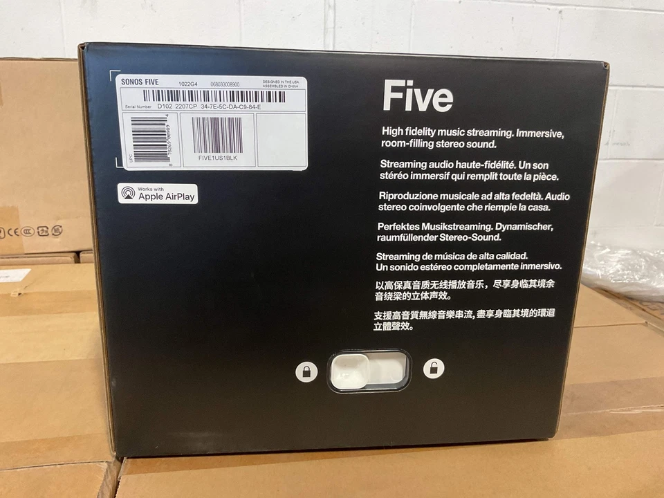 SONOS FIVE HIGH FIDELITY SPEAKER SYSTEM FIVE1US1BLK - NEW - image 2 of 4