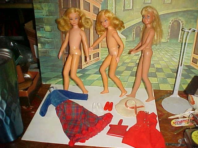 Vtg Fashion Doll Barbie Sis SKIPPER Doll LOT of 3 w Clothes