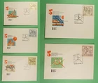 DR WHO 1971 RUSSIA 5 FDC SPORTS R41600