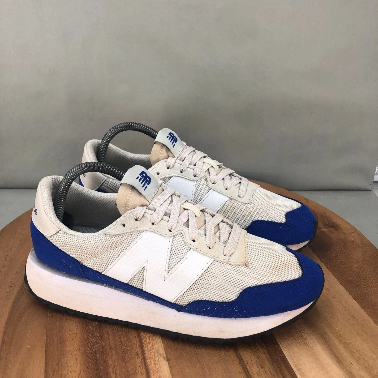 New Balance 237 Sneakers Blu Bianco Scamosciato Maglia Retro Scarpe da Corsa Uomo 8 D