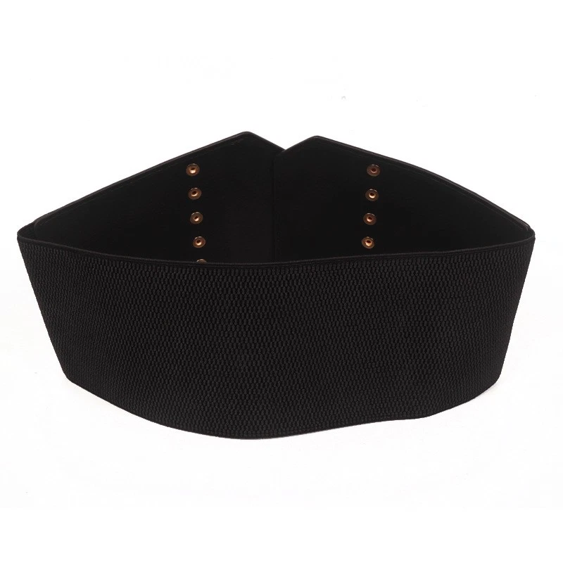 Damen Super Breiter Kunstleder Gürtel Elastisch Stretch Korsett Punk Nieten Bund - Bild 3 von 4