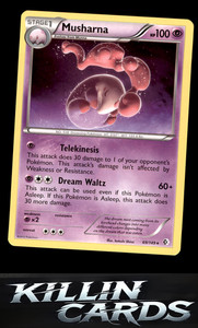 Musharna 69/149 Pokemon Rare Boundaries Crossed Card LP