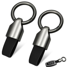 2Pcs Car Key Chain Clip, Leather Keychain Key Fob Keychain, Key Chain Rings f...