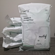 MOTIF MEDICAL 8 OZ BREASTMILK STORAGE BAGS 100 CT - LOT OF 5 500 TOTAL 