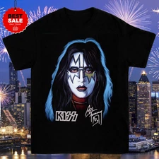 Rare Ace Frehley 1978 Solo Album Retro Cotton Black T-Shirt S-4XL