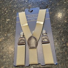 Club Room Men's Khaki Suspenders Metal Clip One Size Macy's