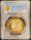 1891 CC Morgan Silver Dollar PCGS MS62 $1